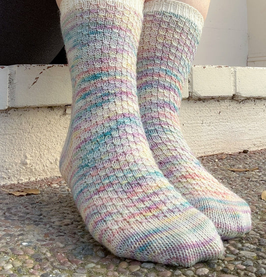 Rainbow Sherbet Socks (Part of Vanilla Sundae Sock Set)