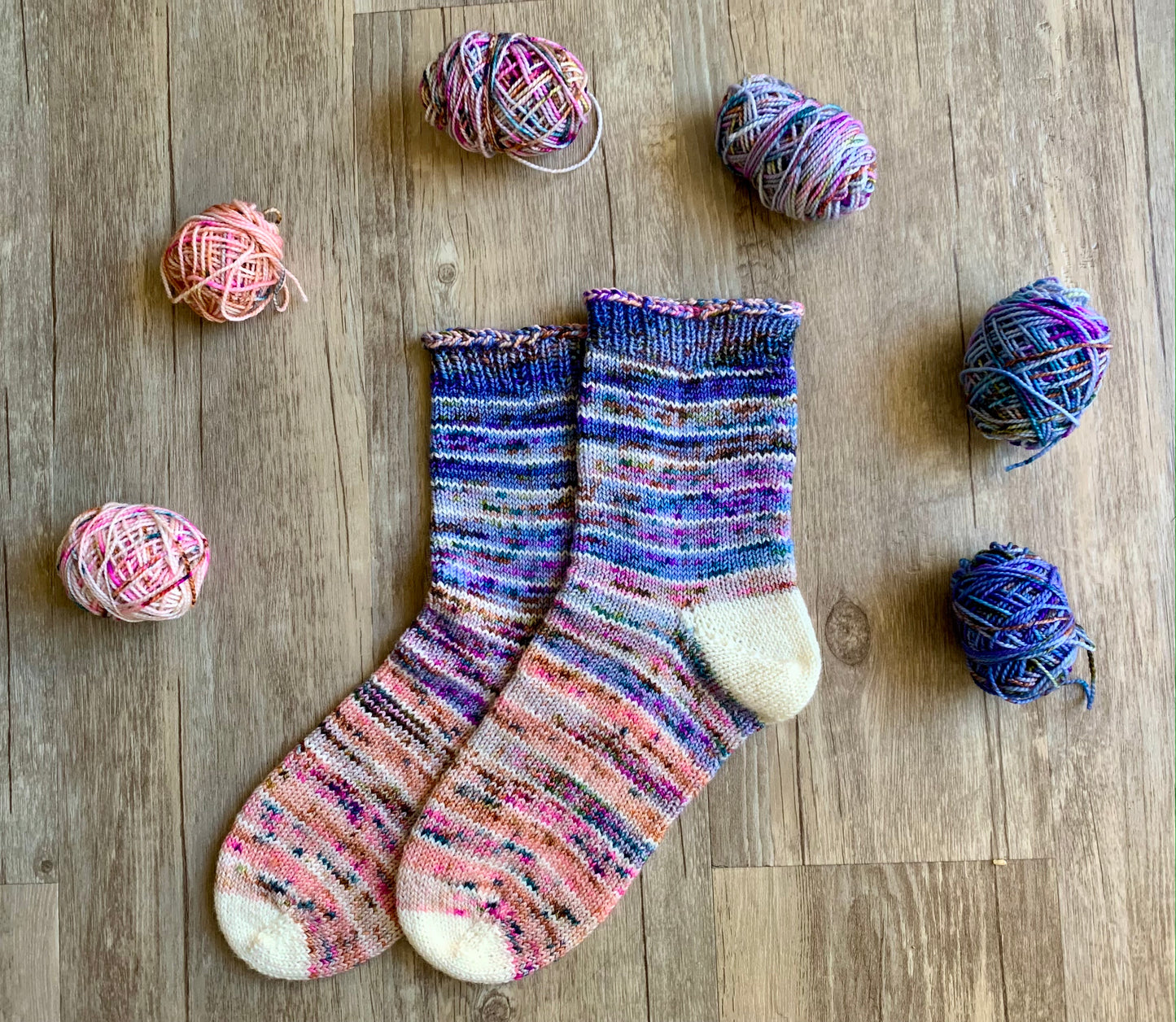 Sundown Sock Set - Knitting Pattern PDF