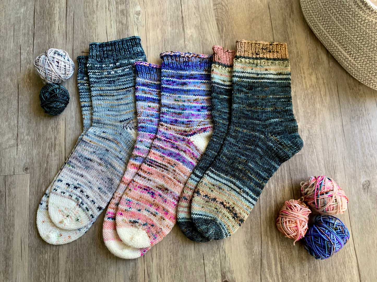 Sundown Sock Set - Knitting Pattern PDF